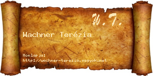 Wachner Terézia névjegykártya